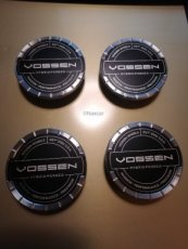 Centercap Vossen Gloss Clear-Zwart HF Hybrid ForgedLARGE 74mm ALU SET