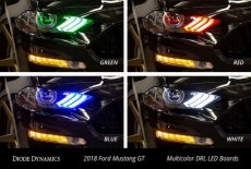Ford Mustang LED Light Kit EU Diode Dynamics 18+ 18+ Mustang Koplamp LED Kit EU Multicolor