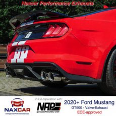 Ford Mustang GT500 Valve Uitlaat ECE NaxPerf 20+ 20+ Mustang GT500 Valve Uitlaat ECE