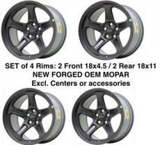 68320572AA6CT35TRMAB 18" Dodge Demon Velg SET Drag 4.5"/11" MOPAR