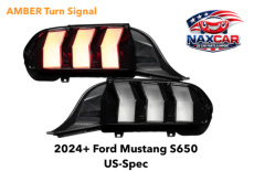 Ford Mustang S650 Sequential LED Tail Lights USA Ford Mustang Achterlichten LED Dynamisch - Oranje knipperlicht - 2024+