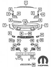 MOPAR 7GB34GXHAA 2025+ RAM RHO Voorbumper MOPAR