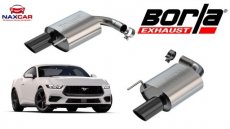 Mustang S650 Borla ABEBSBL Ford Mustang EcoBoost Échappement - Borla Axle-Back S-Type (Noir) | 2024+