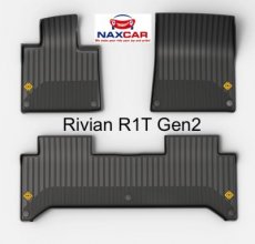 Rivian R1T All-Weather Floor Mats GEN2 Rivian R1T Matten SET All-Weather OEM GEN2