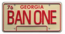 BAN-ONE Georgia 1977 Smokey and the Bandit  BAN ONE Georgia 1977 License Plate