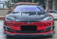 Model S Motorkap CARBON Transparant 2016+