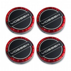 Centercap Vossen Rood-Zwart Classic LARGE 74mm ALU SET