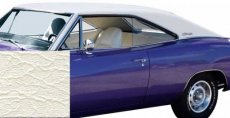 VTL5X02 1970 Dodge Charger Vinyl Dak BOAR GRAIN - Wit